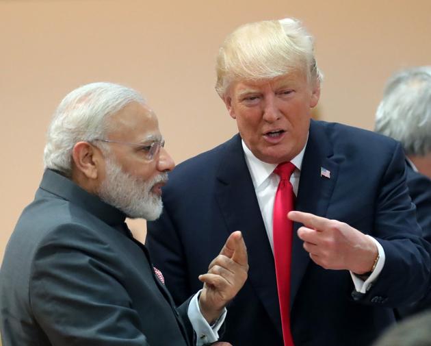 US President Donald Trump and Prime Minister Narendra Modi at the G20 summit in Hamburg on July 8, 2017. (AFP) US President Donald Trump and Prime Minister Narendra Modi at the G20 summit in Hamburg on July 8, 2017. (AFP)