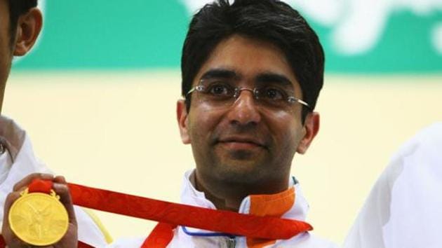Abhinav Bindra of India poses with his gold medal in the Men's 10m Air Rifle Final at the Beijing Shooting Range Hall on Day 3 of the Beijing 2008 Olympic Games on August 11, 2008.(Getty Images) Abhinav Bindra of India poses with his gold medal in the Men's 10m Air Rifle Final at the Beijing Shooting Range Hall on Day 3 of the Beijing 2008 Olympic Games on August 11, 2008.(Getty Images)