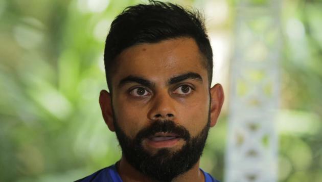 Indian cricket team captain Virat Kohli speaks during a media briefing ahead of their third test cricket match with Sri Lanka in Pallekele. (AP)