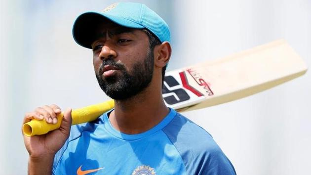 India's cricketer Abhinav Mukund practice ahead of the third Test match. (REUTERS)