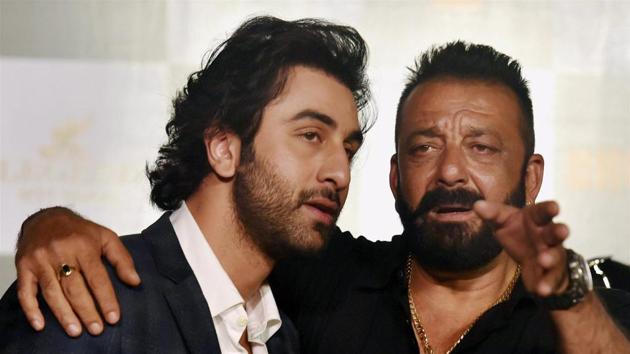 Sanjay Dutt and Ranbir Kapoor during the release of the first trailer of the Bhoomi. (PTI) Sanjay Dutt and Ranbir Kapoor during the release of the first trailer of the Bhoomi. (PTI)