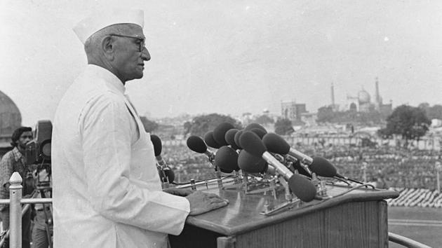 In 1977, while addressing the nation Prime Minister Morarji Desai  said, ‘You can catch me by the ear when I make a mistake. But do not catch me alone, catch all the colleagues of mine if mistakes are committed. That is the kind of people’s power we want to build.’ He is popularly known for the 44th amendment of the constitution to prevent a state of emergency again in India.  (Virendra Prabhakar/HT Photo) 