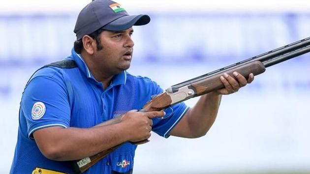 Sheeraz Sheikh finished fourth as the Indian team won the bronze in men’s skeet at the Asian Shotgun Championship. (Twitter) Sheeraz Sheikh finished fourth as the Indian team won the bronze in men’s skeet at the Asian Shotgun Championship. (Twitter)