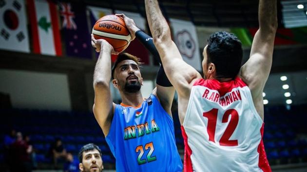 Action from the Indian basketball team vs Jordan match at the FIBA Asia Cup in Beirut on Friday.(Fiba.com)