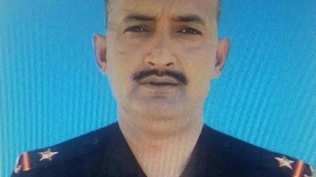 Naib Subedar Jagram Singh Tomar died when Pakistani troops attacked a security post and shelled a village along the LoC in Jammu and Kashmir’s Poonch district.(Handout Photo) Naib Subedar Jagram Singh Tomar died when Pakistani troops attacked a security post and shelled a village along the LoC in Jammu and Kashmir’s Poonch district.(Handout Photo)