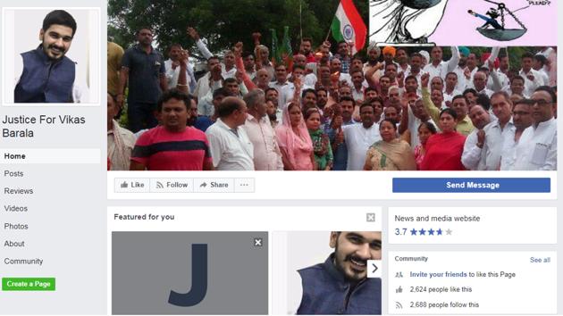 A post on the FB page reads, “Holding him guilty before the completion of investigation is not justified.”(Facebook) A post on the FB page reads, “Holding him guilty before the completion of investigation is not justified.”(Facebook)