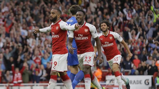 Alexandre Lacazette gave Arsenal the lead early in the game in a dream debut for the French forward. (AP)