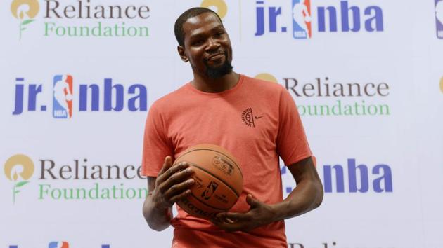 Golden State Warriors star Kevin Durant had visited India for a promotion trip for the NBA late last month.(AFP)