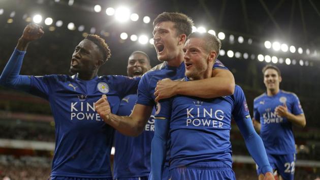 Jamie Vardy, however, scored against early in the second half to extend Leicester’s lead to 3-2. (AP)