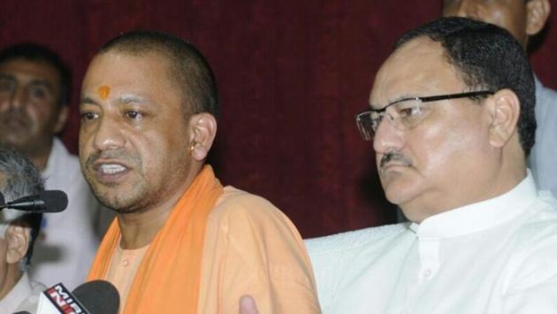 UP Chief Minister Yogi Adityanath and Union health minister JP Nadda address a press conference after their visit to BRD Medical College in Gorakhpur on Sunday, August 13, 2017. (HT Photo/ Deepak Gupta) UP Chief Minister Yogi Adityanath and Union health minister JP Nadda address a press conference after their visit to BRD Medical College in Gorakhpur on Sunday, August 13, 2017. (HT Photo/ Deepak Gupta)