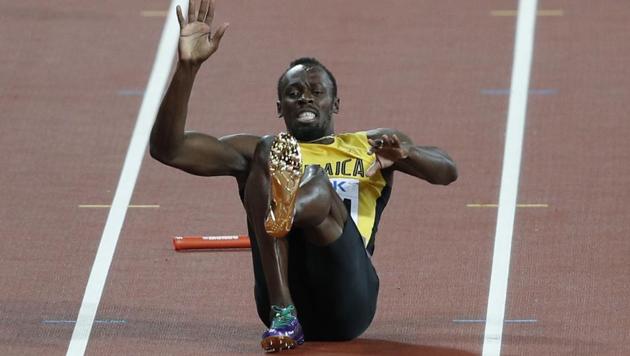 Usain Bolt suffered a cramp during the 4x100m final at the IAAF World Championships in London. (AFP)