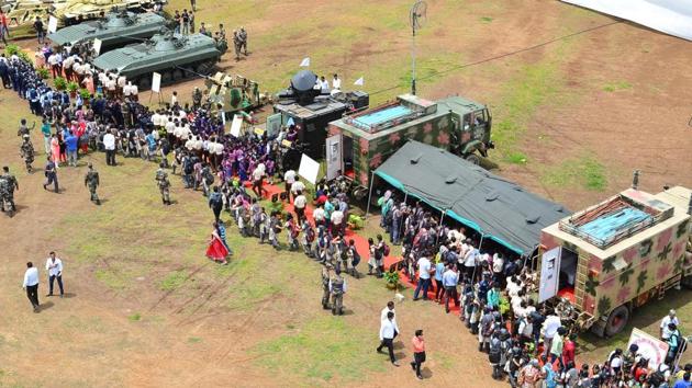 An aerial view of the exhibition. (HT PHOTO)