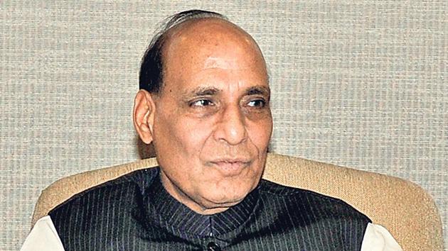 Home minister Rajnath Singh said there was no possibility of a dialogue with Pakistan till the neighbouring country stops aiding anti-India terror activities from its soil.(Mohd Zakir / HT file) Home minister Rajnath Singh said there was no possibility of a dialogue with Pakistan till the neighbouring country stops aiding anti-India terror activities from its soil.(Mohd Zakir / HT file)