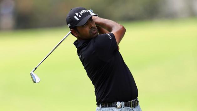 India’s Anirban Lahiri plays a shot on the second hole during the third round of the 2017 PGA Championship at Quail Hollow Club on Saturday. (AFP) India’s Anirban Lahiri plays a shot on the second hole during the third round of the 2017 PGA Championship at Quail Hollow Club on Saturday. (AFP)