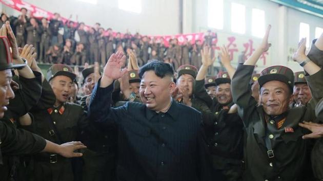 North Korean leader Kim Jong Un with scientists and technicians of the DPRK Academy of defence science after the test-launch of the intercontinental ballistic missile Hwasong-14 in this undated photo released by North Korea's Korean Central News Agency in Pyongyang. (Reuters file) North Korean leader Kim Jong Un with scientists and technicians of the DPRK Academy of defence science after the test-launch of the intercontinental ballistic missile Hwasong-14 in this undated photo released by North Korea's Korean Central News Agency in Pyongyang. (Reuters file)