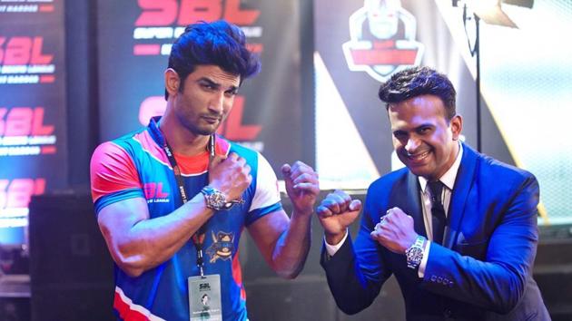 Sidharth Kannan and Sushant Singh Rajput at the Super Boxing League. Sidharth Kannan and Sushant Singh Rajput at the Super Boxing League.
