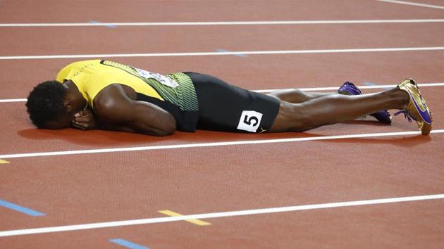 Bolt was visibly dismayed by what had transpired. (REUTERS)