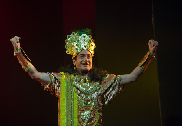 Actor Nitish Bharadwaj is portraying the character of Krishna in a play of late.