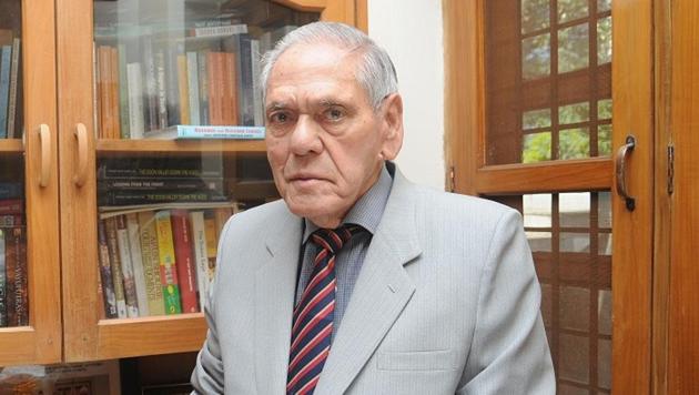Veteran journalist Raj Kanwar, whose family was originally based in Lahore, recalled the turn of events from around the time of Independence. (HT PHOTO) Veteran journalist Raj Kanwar, whose family was originally based in Lahore, recalled the turn of events from around the time of Independence. (HT PHOTO)