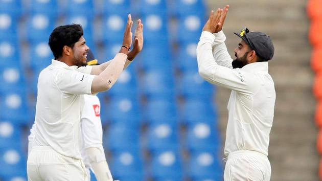 And when Umesh Yadav dismissed Niroshan Dickwella, the win was finally in sight for Virat Kohli and Co. (REUTERS) And when Umesh Yadav dismissed Niroshan Dickwella, the win was finally in sight for Virat Kohli and Co. (REUTERS)