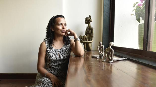 Nutritionist Rujuta Diwekar poses for a picture.(Vidya Subramanian/HT Photo)