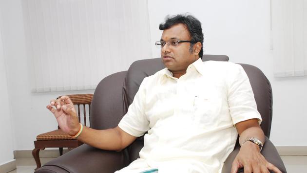 File photo of Karti Chidambaram, son of former Union minister P Chidambaram. (HT Photo) File photo of Karti Chidambaram, son of former Union minister P Chidambaram. (HT Photo)
