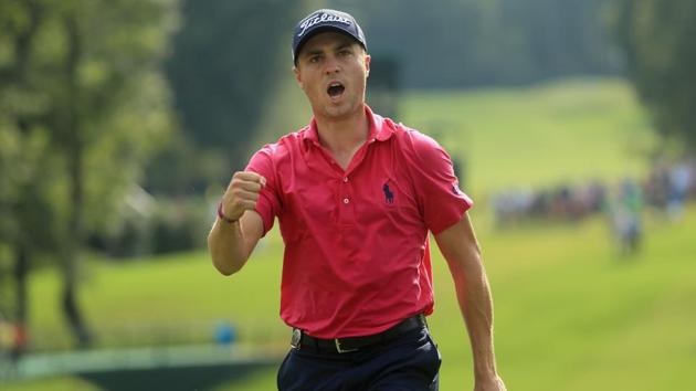 Justin Thomas pulled off a spectacular performance on the back-nine to win the PGA Championship.(AFP)