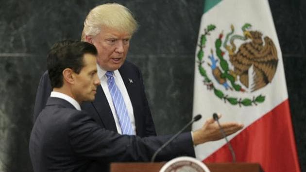 Donald Trump and Mexico's President Enrique Pena Nieto arrive for a press conference at the Los Pinos residence in Mexico City, Mexico, August 31, 2016.R (Reuters File Photo) Donald Trump and Mexico's President Enrique Pena Nieto arrive for a press conference at the Los Pinos residence in Mexico City, Mexico, August 31, 2016.R (Reuters File Photo)
