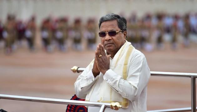 Karnataka Chief Minister Siddaramaiah greets people during the celebration of 71st Independence Day at Parade Ground in Bengaluru on Tuesday. (PTI Photo) Karnataka Chief Minister Siddaramaiah greets people during the celebration of 71st Independence Day at Parade Ground in Bengaluru on Tuesday. (PTI Photo)