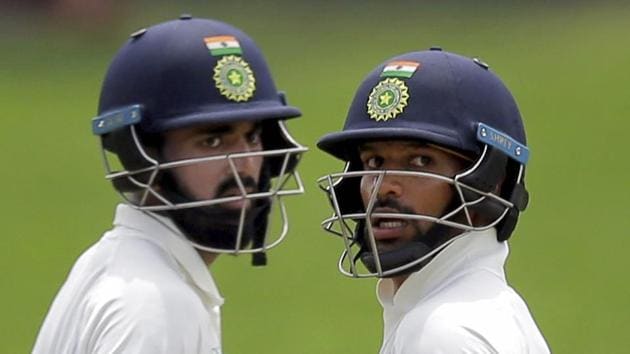 Shikhar Dhawan (R) hit two centuries in India’s recently concluded Test series against Sri Lanka while KL Rahul slammed two fifties. (AP) Shikhar Dhawan (R) hit two centuries in India’s recently concluded Test series against Sri Lanka while KL Rahul slammed two fifties. (AP)