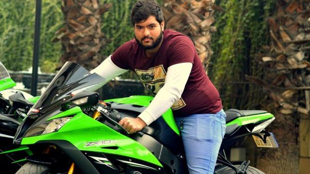 Family says they did not want to buy a bike for Himanshu Bansal (in pic). But it was only when he insisted that they gave in. He bought the bike in November 2016 for Rs 7.25 lakh.(Facebook)