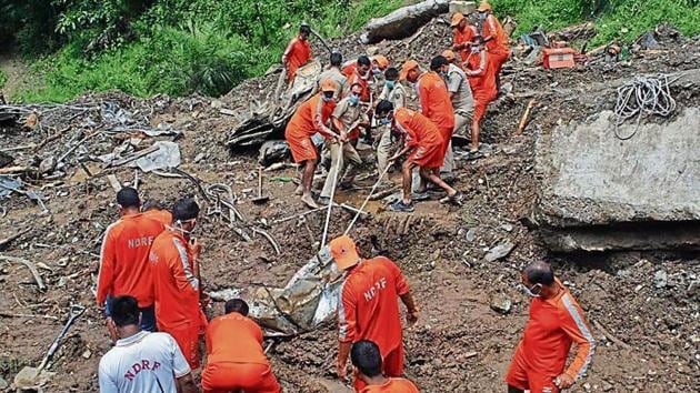 Rescue teams looking for survivors on Monday. (AFP) Rescue teams looking for survivors on Monday. (AFP)