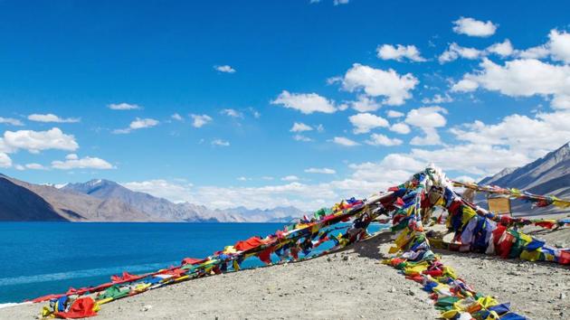 The scuffle took place around the Pangong Tso lake, part of which is a disputed territory.(Shutterstock)