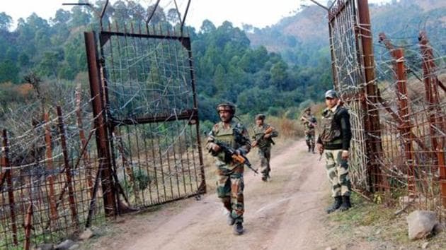 Soldiers in position near the Line of Control (LoC) in Rajouri district. (PTI File Photo) Soldiers in position near the Line of Control (LoC) in Rajouri district. (PTI File Photo)