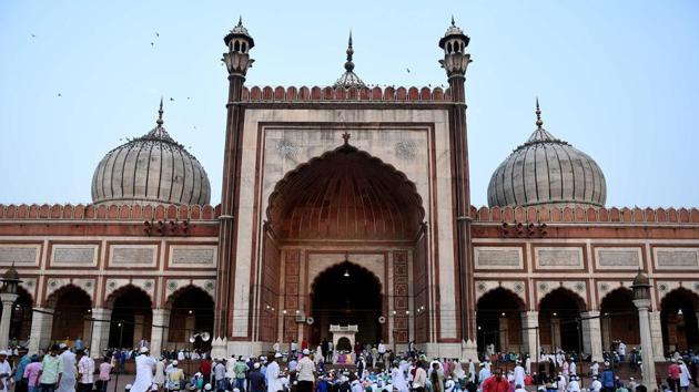 Muslims gather to offer prayers during Eid al-Fitr at Jama Masjid in New Delhi in June 2017. (AFP File Photo) Muslims gather to offer prayers during Eid al-Fitr at Jama Masjid in New Delhi in June 2017. (AFP File Photo)