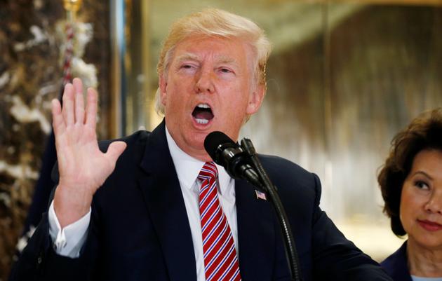 Donald Trump speaks about the violence, injuries and deaths at the Charlottesville rally as he talks to the media at Trump Tower in Manhattan, New York on August 15, 2017.(Reuters) Donald Trump speaks about the violence, injuries and deaths at the Charlottesville rally as he talks to the media at Trump Tower in Manhattan, New York on August 15, 2017.(Reuters)