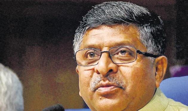 Information and technology minister Ravi Shankar Prasad. (PTI File Photo) Information and technology minister Ravi Shankar Prasad. (PTI File Photo)