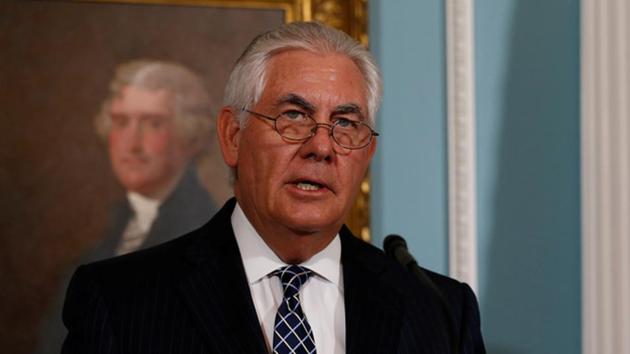 US Secretary of State Rex Tillerson delivers remarks on the 2016 International Religious Freedom Annual report at the State Department in Washington, on Tuesday. (Reuters Photo) US Secretary of State Rex Tillerson delivers remarks on the 2016 International Religious Freedom Annual report at the State Department in Washington, on Tuesday. (Reuters Photo)