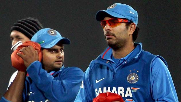 Yuvraj Singh and Suresh Raina have not found a place in the Indian cricket team for Sri Lanka limited overs series due to fitness issues.(PTI)