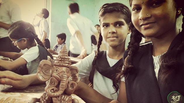 Students during the workshop. (HT) Students during the workshop. (HT)