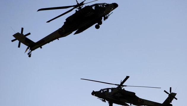 India placed orders worth $3.1 billion for 22 Boeing AH-64E Apache helicopters and 15 Chinook heavy-lift choppers in 2015. (File Photo/For Representation) India placed orders worth $3.1 billion for 22 Boeing AH-64E Apache helicopters and 15 Chinook heavy-lift choppers in 2015. (File Photo/For Representation)