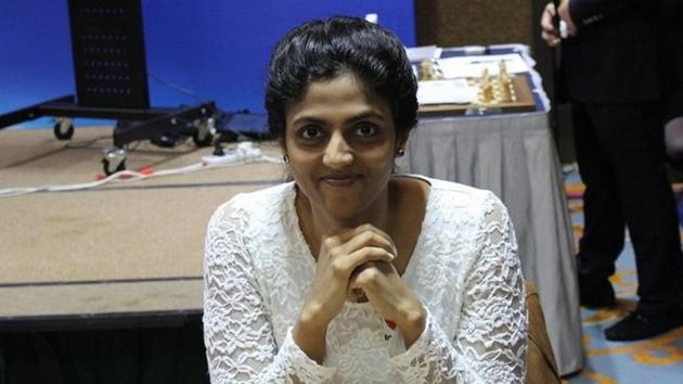 Harika Dronavalli is ranked ninth in the world and she is currently in top spot in the Abu Dhabi International Chess tournament.(HT Photo)