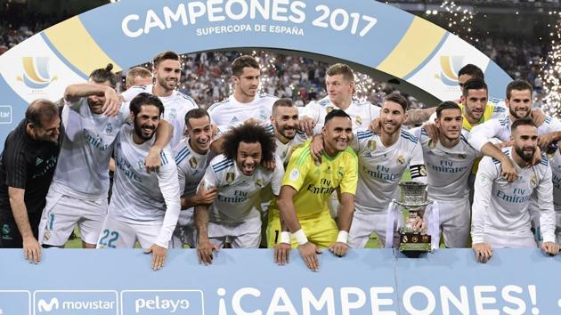 Real Madrid won the Spanish Super Cup on Wednesday after a 5-1 aggregate win over bitter rivals FC Barcelona over two legs. (AFP)