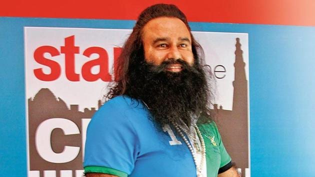 Dera Sacha Sauda chief Gurmeet Ram Rahim Singh.(Shivam Saxena/HT File Photo)