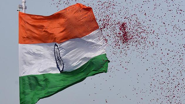 The principal was asked to remove his shoes before unfurling the tricolour. (HT Photo/For Representation Only) The principal was asked to remove his shoes before unfurling the tricolour. (HT Photo/For Representation Only)
