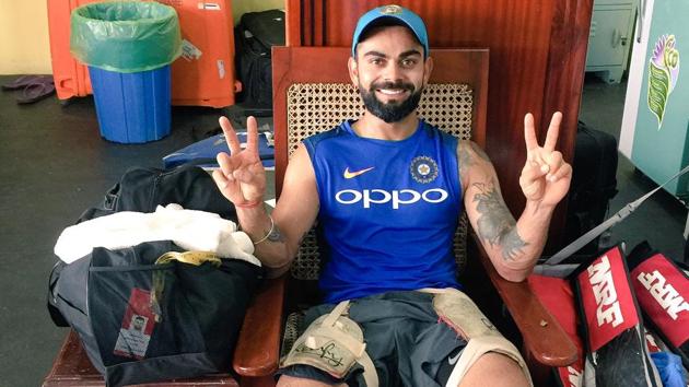 Virat Kohli, Indian cricket team captain, scored 12 runs on his international debut in a match that India lost by eight wickets. (Twitter) Virat Kohli, Indian cricket team captain, scored 12 runs on his international debut in a match that India lost by eight wickets. (Twitter)