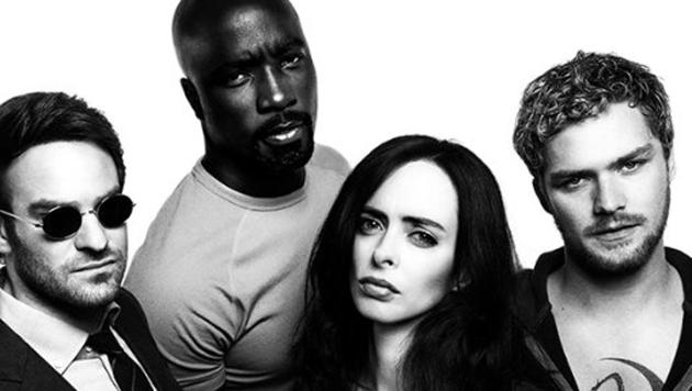 Charlie Cox, Mike Colter, Kristen Ritter and Finn Jones star in The Defenders.