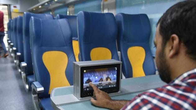 Passengers on the Mumbai-Goa luxury train, the Tejas Express, have been damaging its infotainment screens and stealing its earphones since it was flagged off. (File) Passengers on the Mumbai-Goa luxury train, the Tejas Express, have been damaging its infotainment screens and stealing its earphones since it was flagged off. (File)