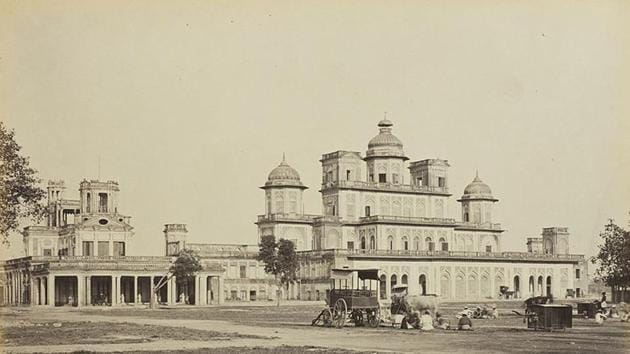 A rare photograph of Chattar Manzil shot by English photographers Charles Shepherd and Arthur Robertson in 1862.(File Photo)