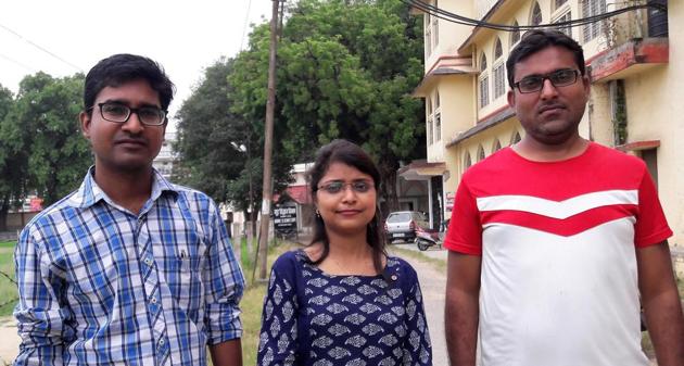The three scholars have been given fellowships from International Society of Neurochemistry and department of science and technology, Government of India. (HT Photo) The three scholars have been given fellowships from International Society of Neurochemistry and department of science and technology, Government of India. (HT Photo)